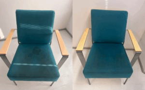 Ennen ja jƤlkeen kuvat nojatuolin pesusta